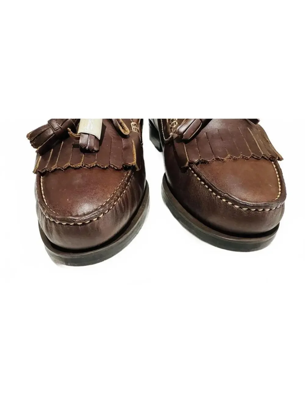 New Nunn Bush Men's Brown Leather Kiltie Tassel Loafers Fringe Size 11M